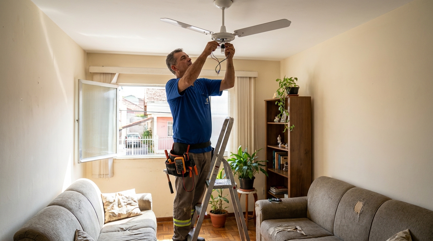 Montagem de Ventilador em Marília‑SP